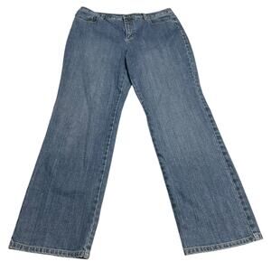 Talbots Womens Jeans Size 14 Blue Staight Leg High Rise Medium Wash Denim Jeans